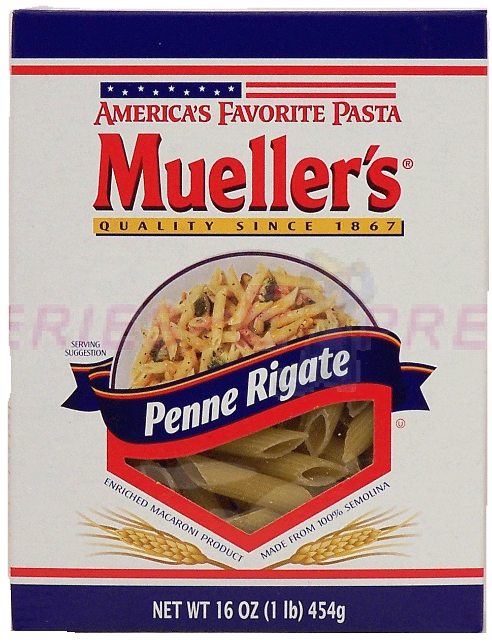 Mueller's Pasta Labella Macaroni italian style penne rigate enriched Full-Size Picture